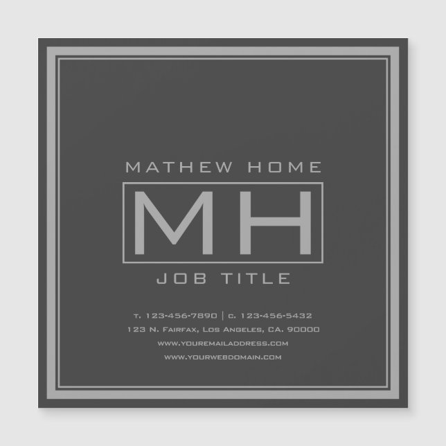 Handsome Grey & Dark Grey Professional (Front)