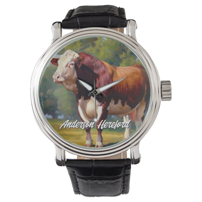 Handsome Hereford Bull Watch (Front)