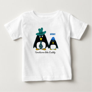 Handsome like Daddy. Sweet Little Penguin  Baby T-Shirt