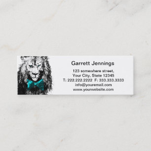 Handsome Lion with Bow Tie Mini Business Card