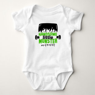 Handsome Little Monster Frankenstein Halloween Baby Bodysuit