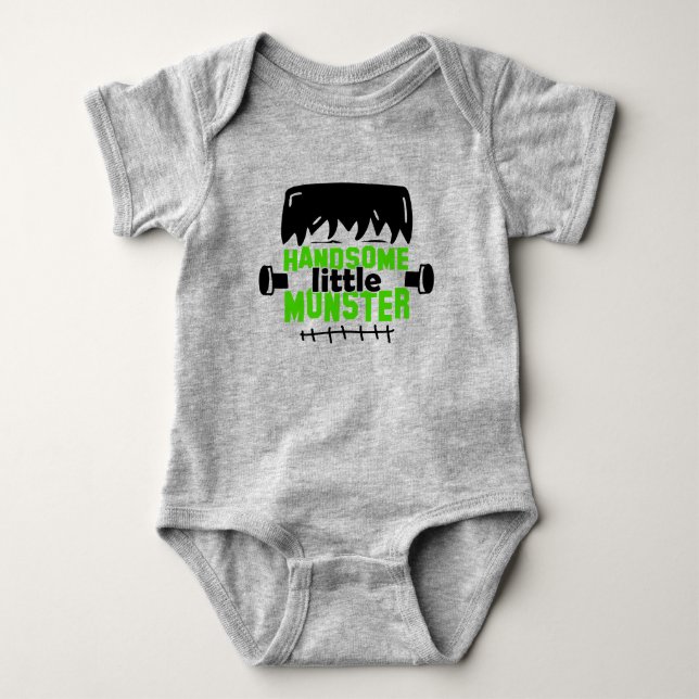 Handsome Little Munster Baby Bodysuit (Front)