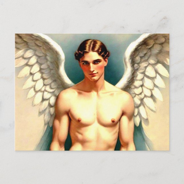 Handsome Male Angel Postcard (Front)