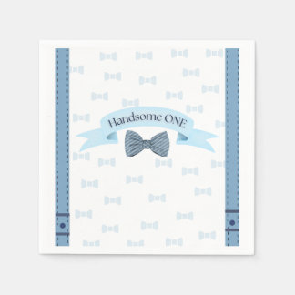 Handsome One Baby Boy First Birthday Party Napkins