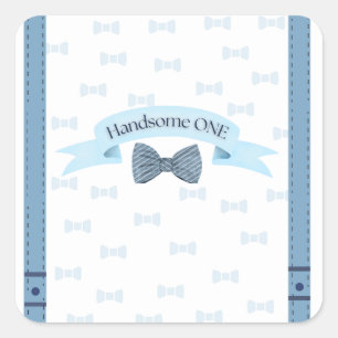 Handsome One First Birthday Stickers