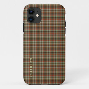 Handsome Orange & Brown Plaid Custom iPhone 5 Case