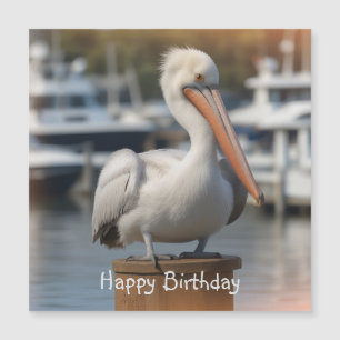 Handsome Pelican Birthday Magnetic Card