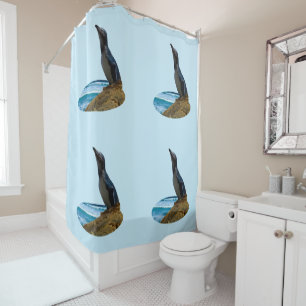 Handsome Penguin,  Shower Curtain