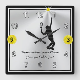 Handsome Personalised Tennis Clocks for Men, Boys