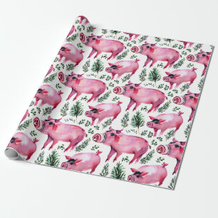 Handsome Pig Christmas Gift Wrap