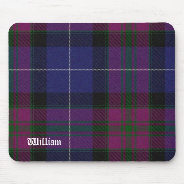 Handsome Purple Pride of Scotland Tartan Plaid Mouse Mat (Front)