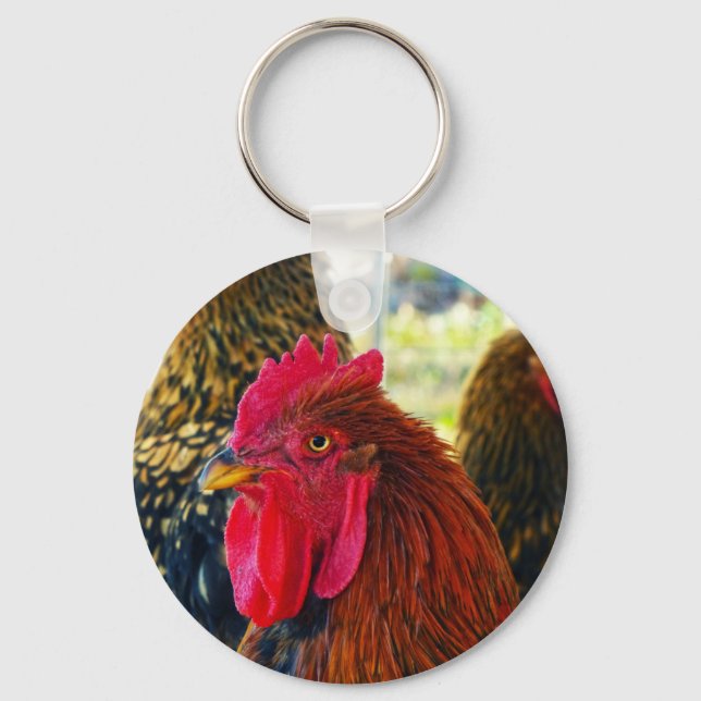 Handsome Rooster Key Ring (Front)