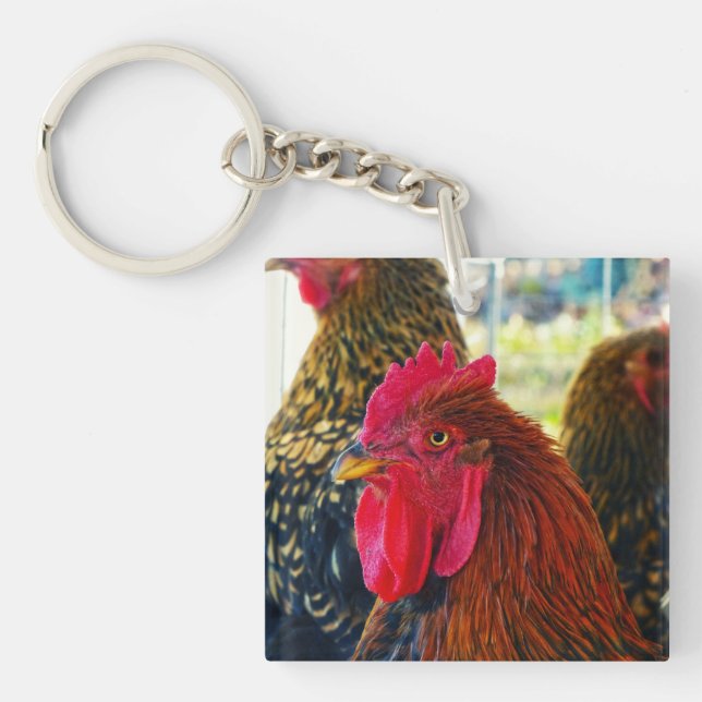 Handsome Rooster Key Ring (Front)