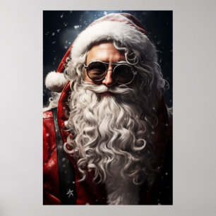 Handsome Santa Portrait Poster