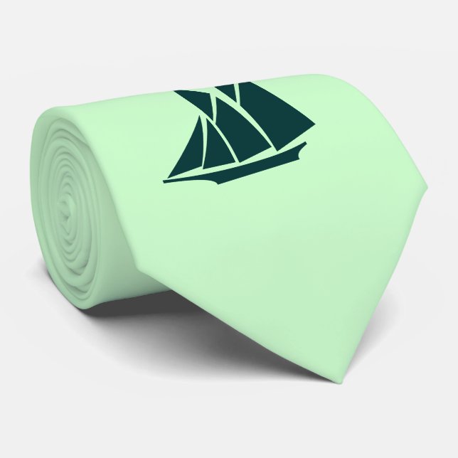 Handsome Schooner Insignia Tie (Rolled)