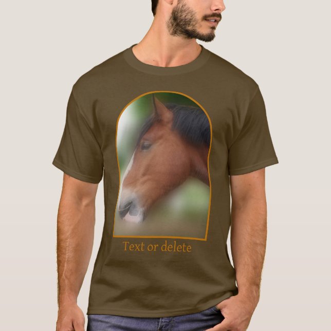 Handsome Shire Draft Horse Personalized T-Shirt (Front)