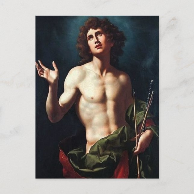 Handsome St. Sebastian Postcard (Front)