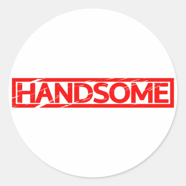 Handsome Stamp Classic Round Sticker (Front)
