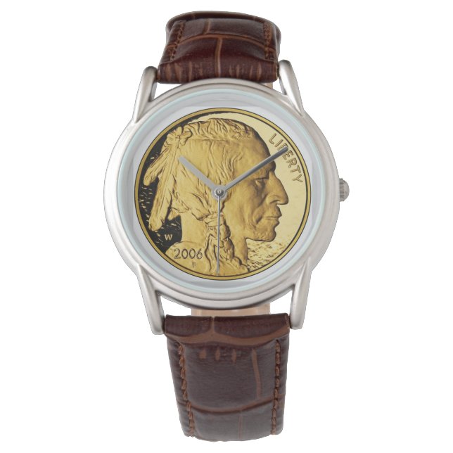 Handsome Vintage Indian Head Nickel Unique Watch (Front)