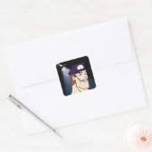 Handsome Waluigi Square Sticker (Envelope)