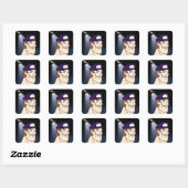 Handsome Waluigi Square Sticker (Sheet)