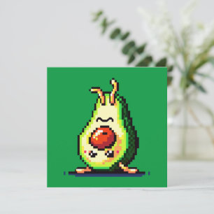 Handstand Avocado: 8-Bit Fitness Fun Card