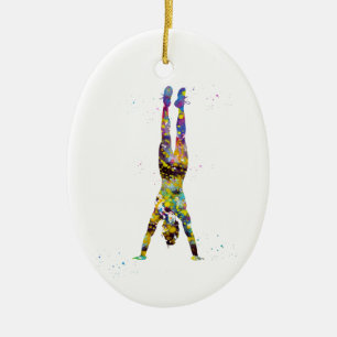 Handstand Ceramic Tree Decoration