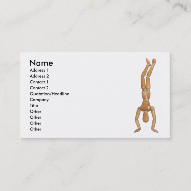 HandStand, Name, Address 1, Address 2, Contact ... Business Card (Front)
