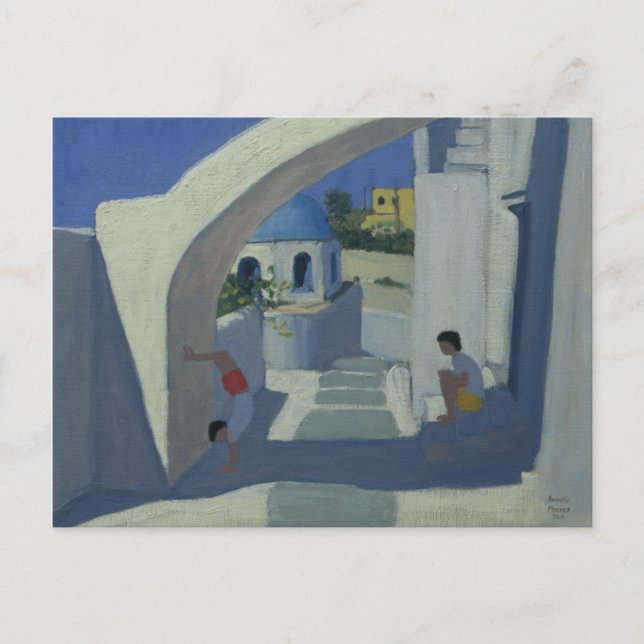 Handstand Santorini Postcard (Front)