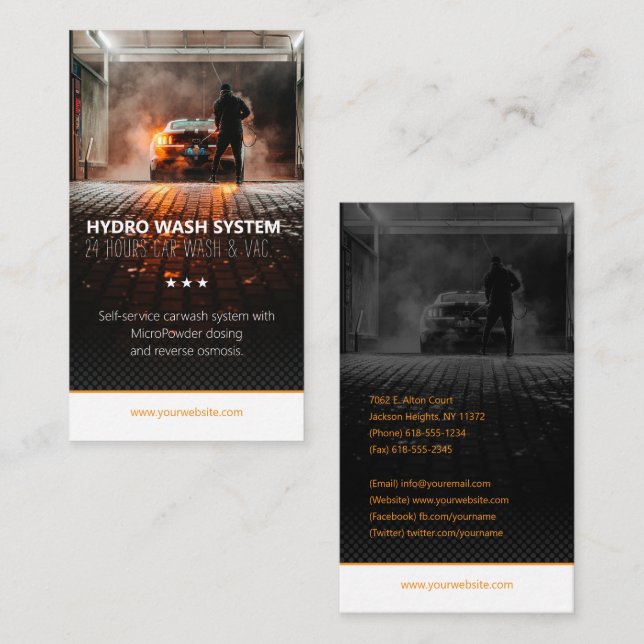 Handwash Services | Car wash Business Card (Front/Back)