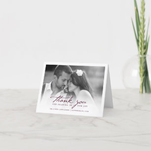Handwrite Script Classy Wedding Thank You Card