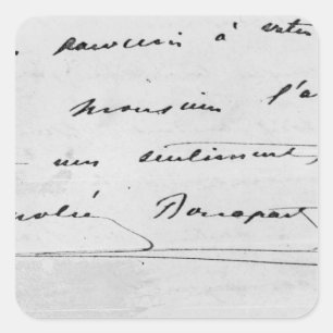 Handwriting and Signature Square Sticker