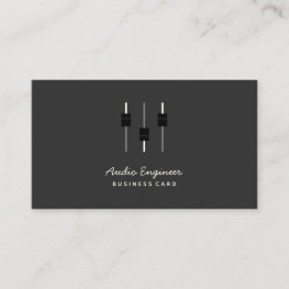 Handwriting Audio Engineer w/ Logo & Social Media Business Card