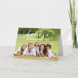 Handwriting Believe | Holiday Photo Greeting Card