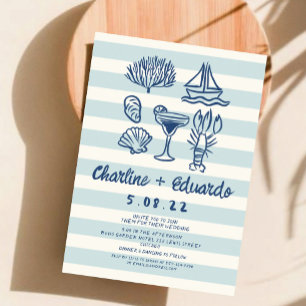 Handwriting Coast  Retro Wedding invitation