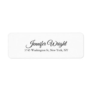 Handwriting Elegant Classical Plain Black White