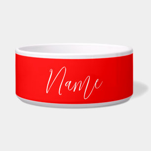 Handwriting Elegant Name Red Colour Plain