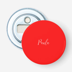 Handwriting Elegant Name Red Colour Plain Bottle Opener