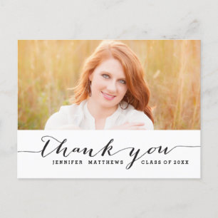 Handwriting Graduation Thank You Postcard