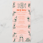 Handwriting Hand drawn  Retro Wedding Menu<br><div class="desc">Handwriting Typography Retro Wedding Menu</div>