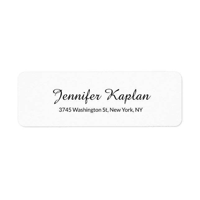 Handwriting Minimalist Professional Black & White (Front)