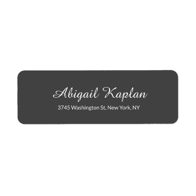 Handwriting Minimalist Professional Grey Classical (Front)