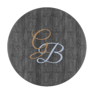 Handwriting modern plain monogram minimalist  cutting board