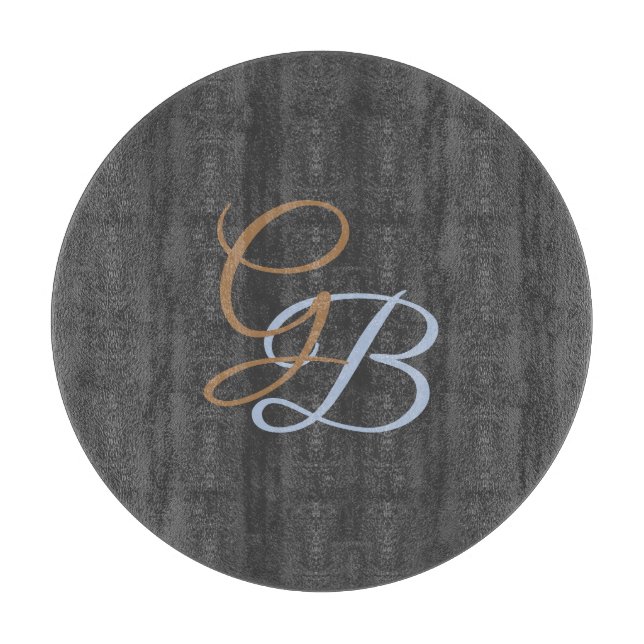 Handwriting modern plain monogram minimalist  cutting board (Front)