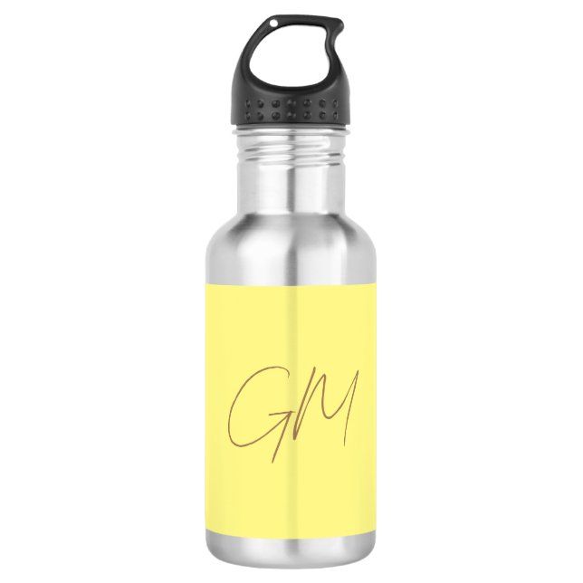 Handwriting Monogram Initials Professional Modern 710 Ml Water Bottle (Front)