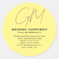 Handwriting Monogram Initials Professional Modern