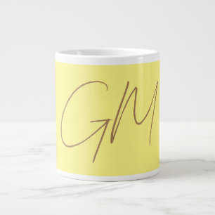 Handwriting Monogram Initials Professional Modern Large Coffee Mug