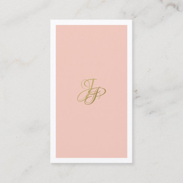 Handwriting Monogram Modern Template Elegant Business Card (Front)