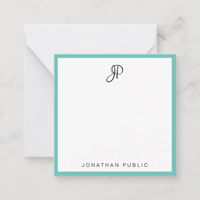 Handwriting Monogram Simple Elegant Template (Front)