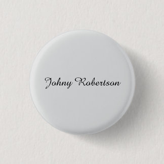 Handwriting Name Plain Elegant Professional Modern 3 Cm Round Badge
